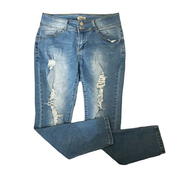 TALA Medium Wash Distressed Skinny Ankle Jeans Womens Size 4 - Picture 1 of 8
